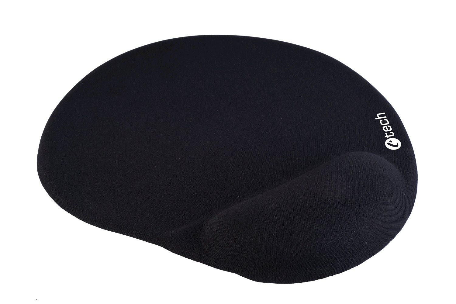 Podložka pod myš gélová C-TECH MPG-03, čierna, 240x220mm