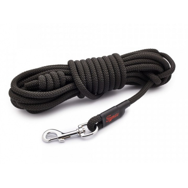 Vodítko Tamer lanové stopovacie 15m čierne