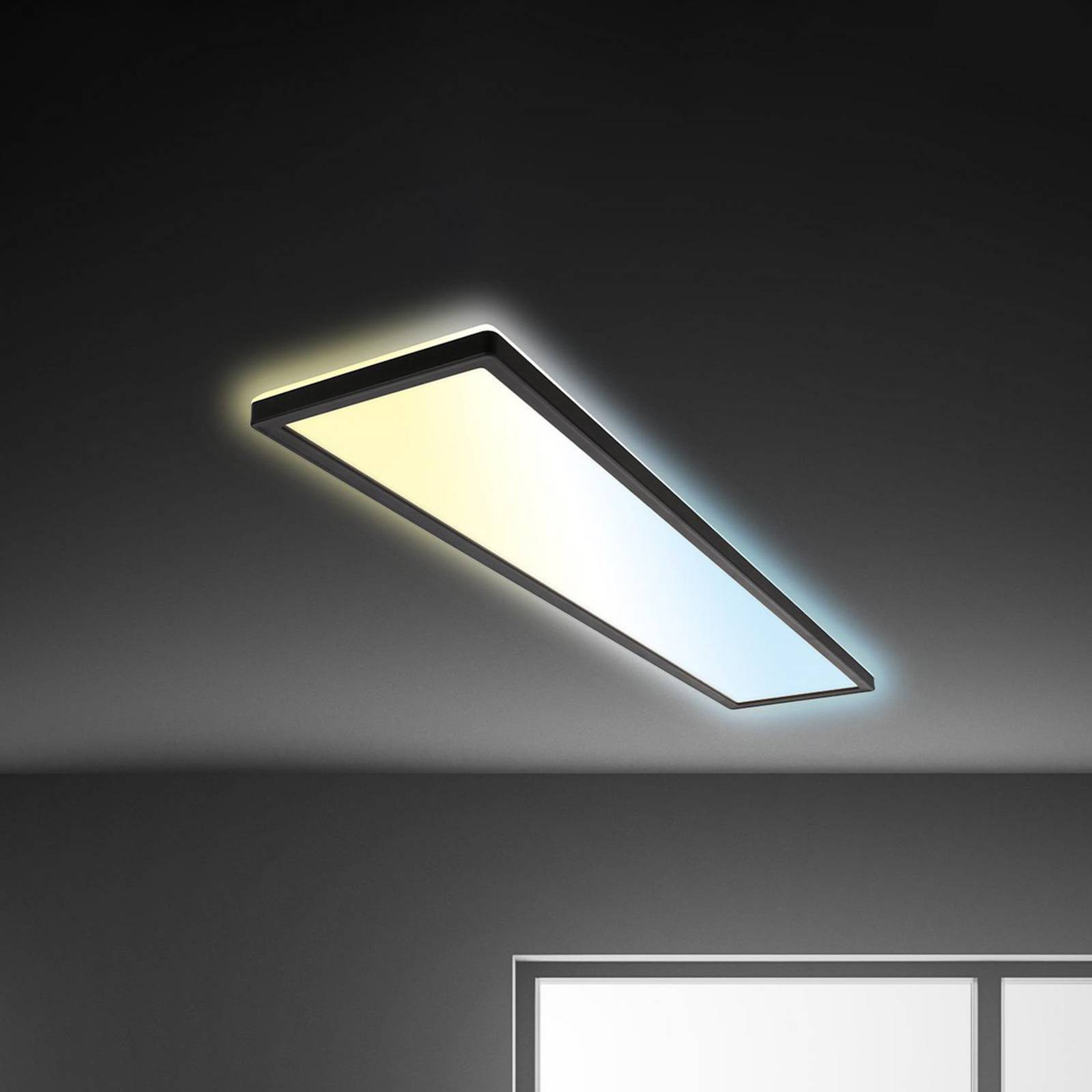 LED panel Tava CCT, čierny, 98 x 20 cm podsvietenie plast