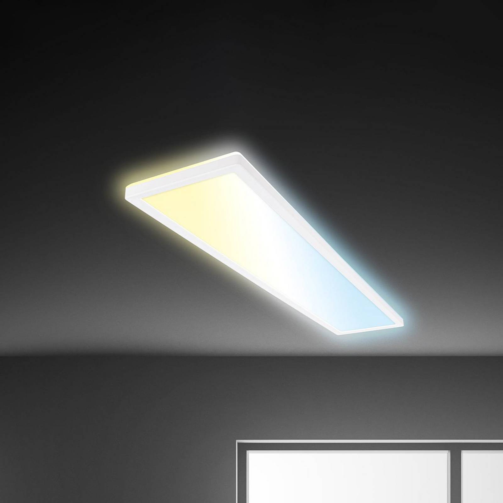 LED panel Tava CCT, biely, 98 x 20 cm, podsvietenie, plast