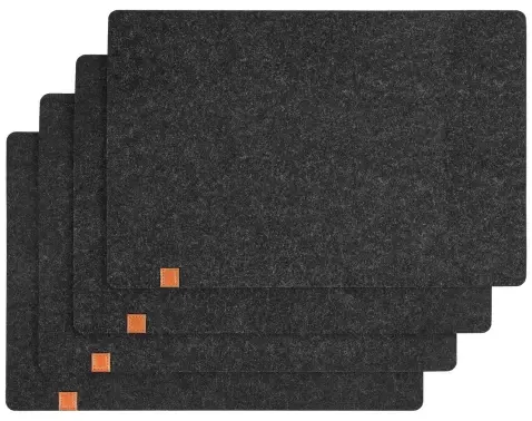 Súprava prestierania (4 ks) LifeStyle 30x45 cm, čierna%