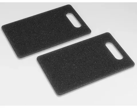 Kuchynské dosky (2 ks) CleanCut, mramorová čierna%