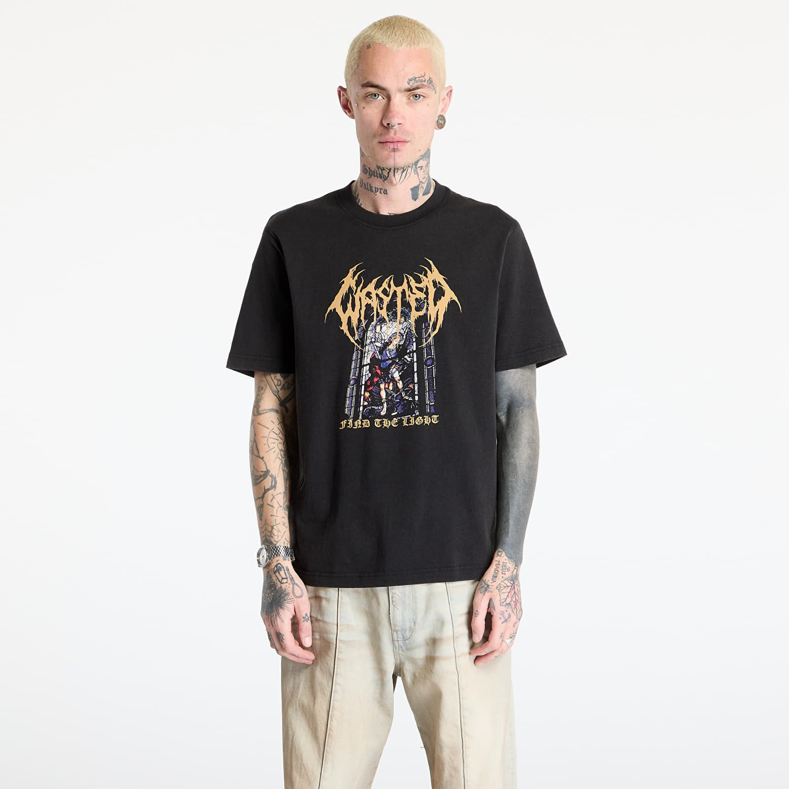 Tričko Wasted Paris M Light T-Shirt Faded Black S
