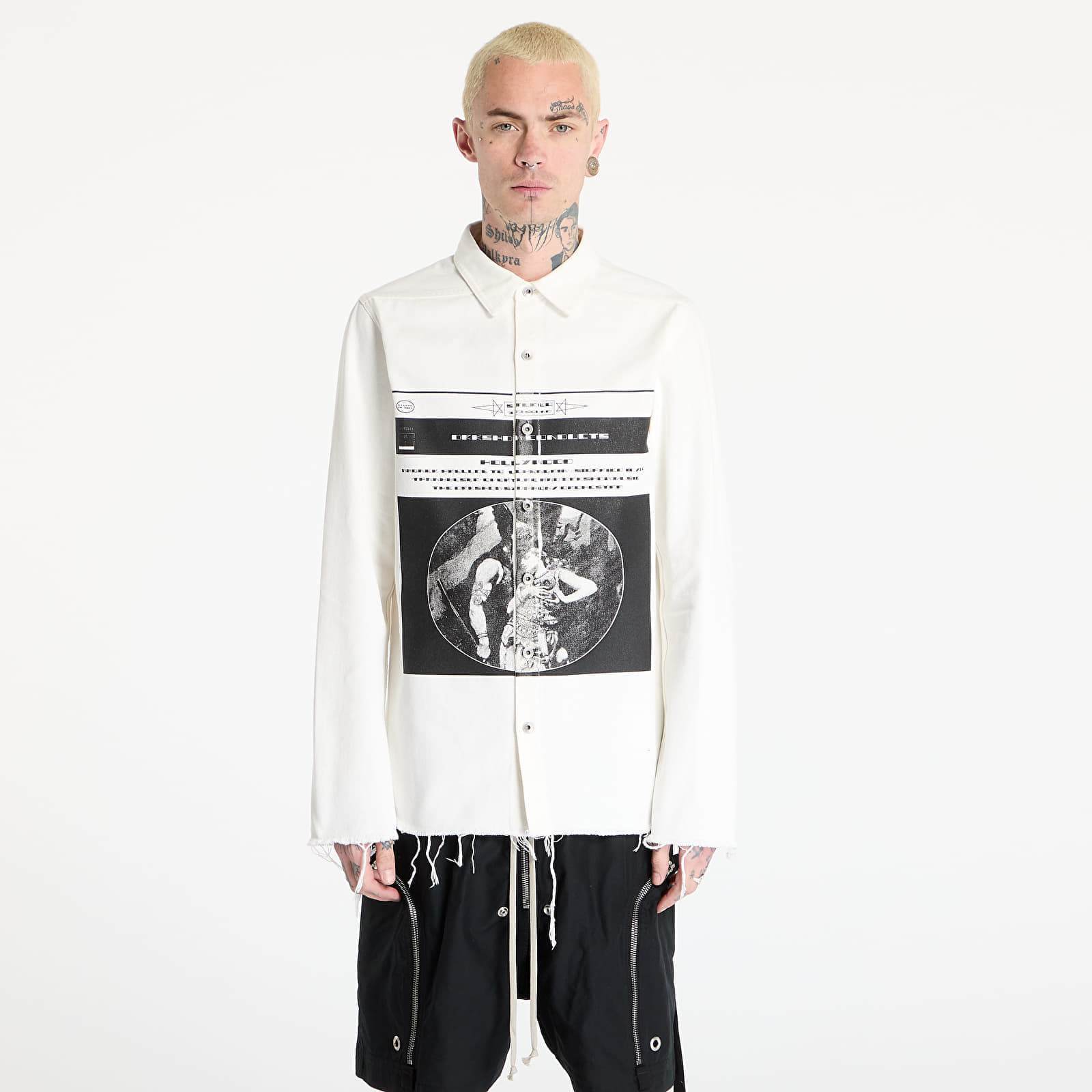 Bunda Rick Owens DRKSHDW Outershirt Milk/ Black/ Milk S