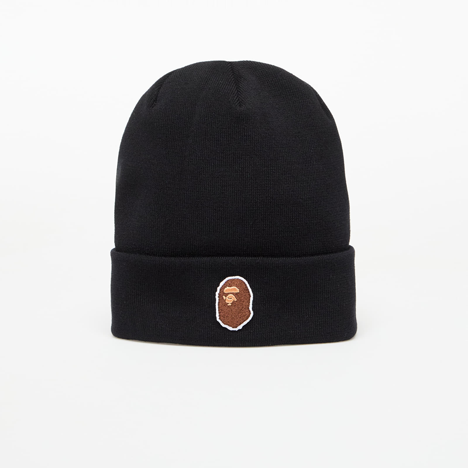 A BATHING APE One Point Ape Head Knit Cap Black Universal