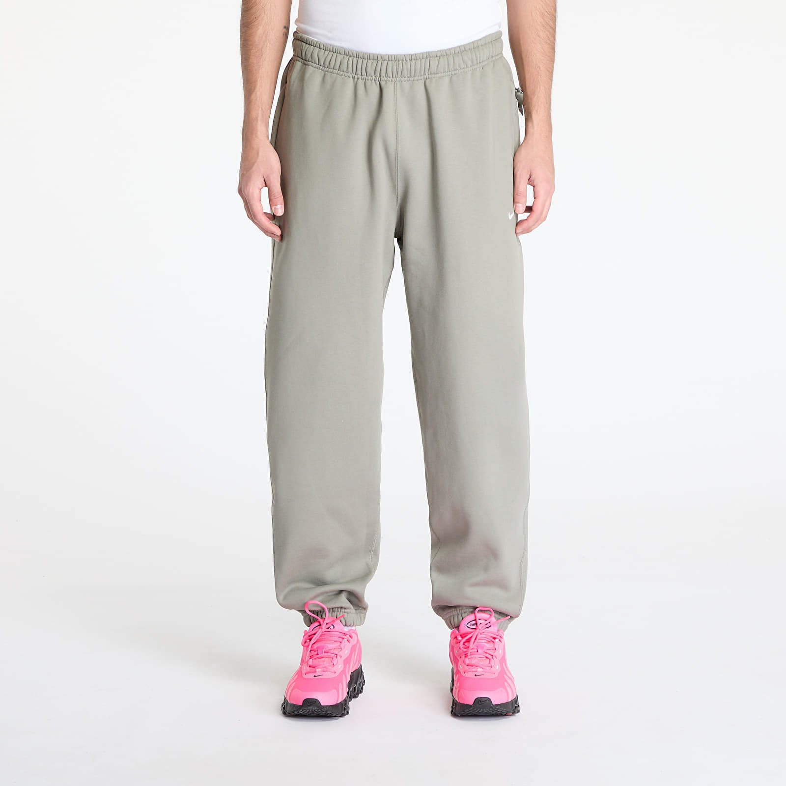 Nike Solo Swoosh Men's Fleece Pants Light Army/ White XS