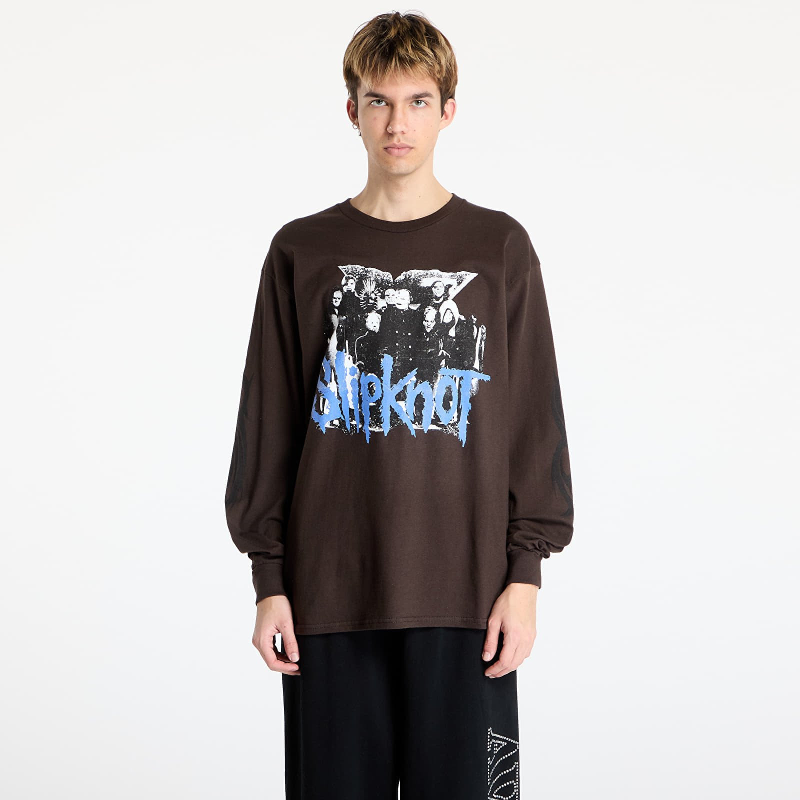 Tričko PLEASURES x Slipknot Compass Long Sleeve T-Shirt Brown S