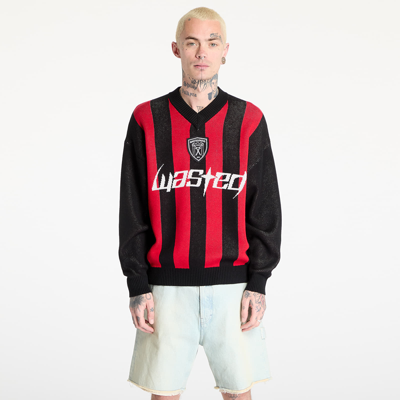 Sveter Wasted Paris M Blade Sweater Black/ Fire Red L