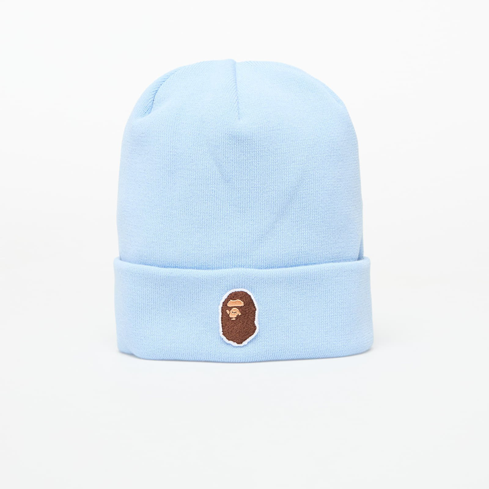 A BATHING APE One Point Ape Head Knit Cap SAX Universal