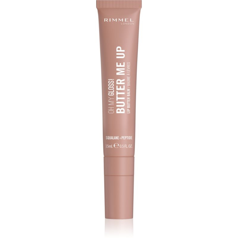 Rimmel Oh My Gloss! Butter Me Up hydratačný balzam na pery odtieň 001 Latte Delight 15 ml