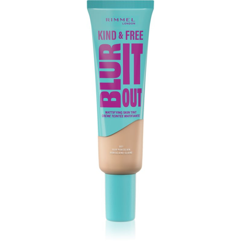 Rimmel Kind & Free Blur It Out ľahký hydratačný make-up SPF 20 odtieň 001 Fair Porcelain 30 ml