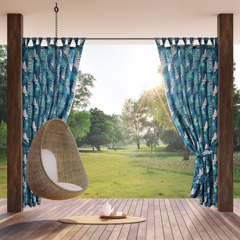 ArtFir Záves na terasu GARDEN 9 PU | tyrkysová/mätová 155 x 240 cm
