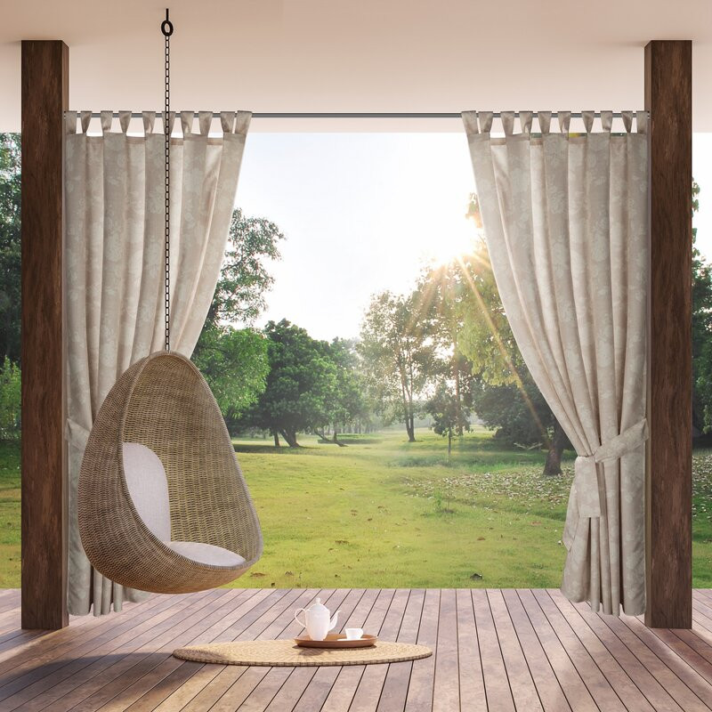 ArtFir Záves na terasu GARDEN 15 PU | púdrová/krémová 155 x 220 cm