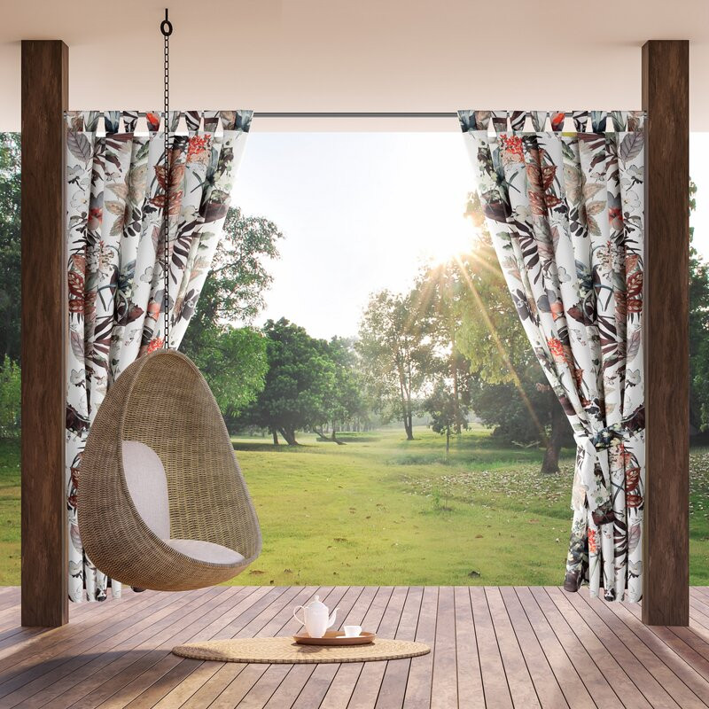 ArtFir Záves na terasu GARDEN 21 PU | biela/oranžová 155 x 240 cm