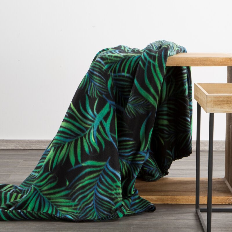 ArtFir Deka PALMS 01 | čierna/zelená 150 x 200 cm