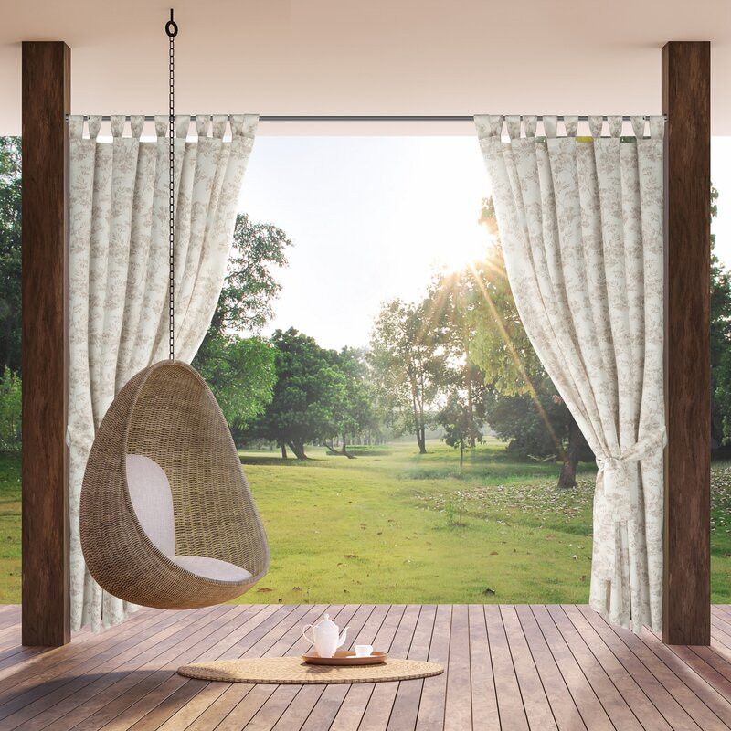 ArtFir Záves na terasu GARDEN 12 PU | krémová/púdrová 155 x 260 cm