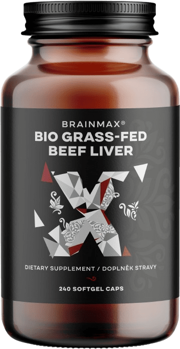 BRAINMAX Grass-Fed Beef liver, hovězí játra 240 kapslí
