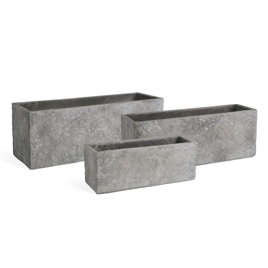 Kvetináč 101810 sivý 54,5x18x20h cm