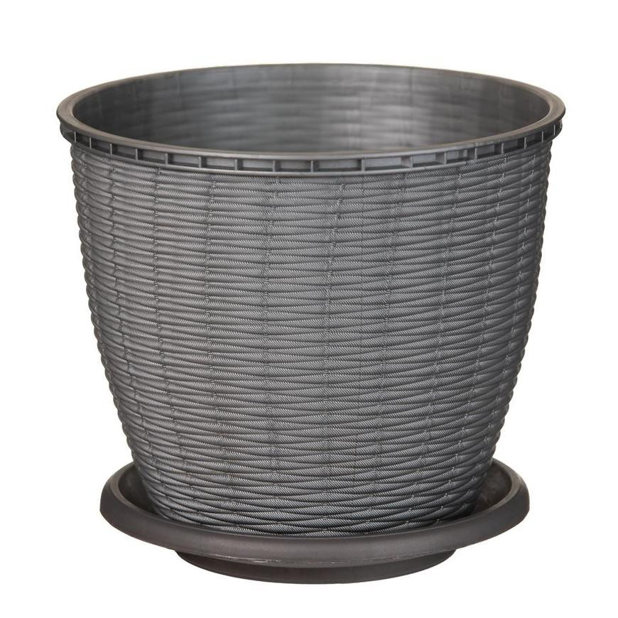 85CM DONICZKA RATTAN  6 L SZARA
