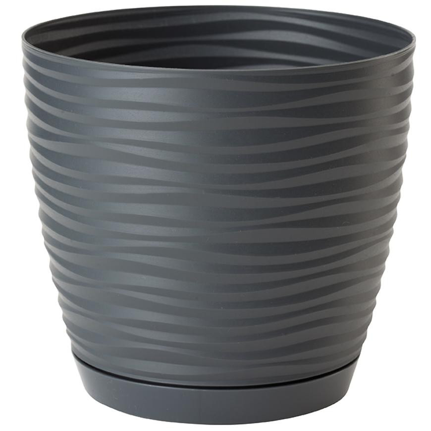 Sahara Petit okrúhly s podstavcom 13 cm antracit