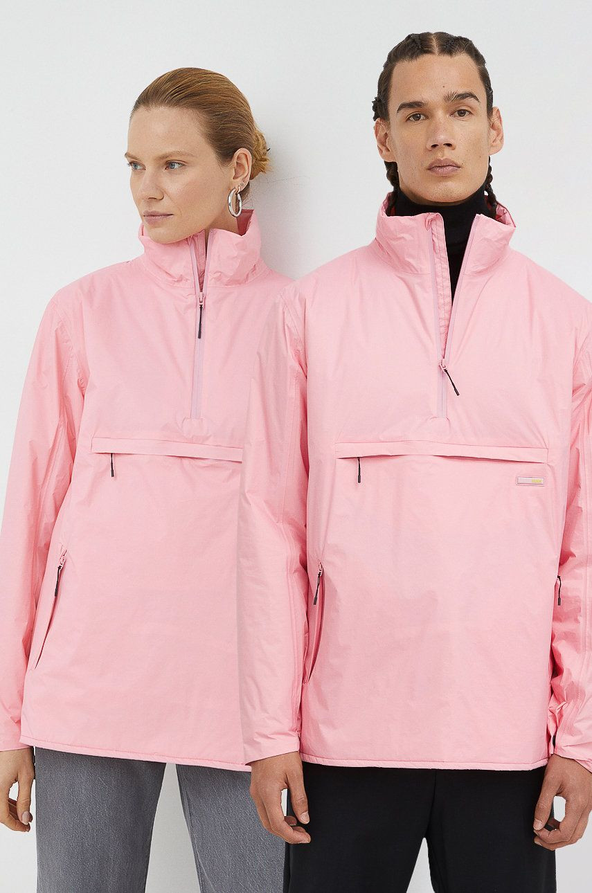 Bunda Rains  Padded Nylon Anorak 15490 ružová farba, prechodná