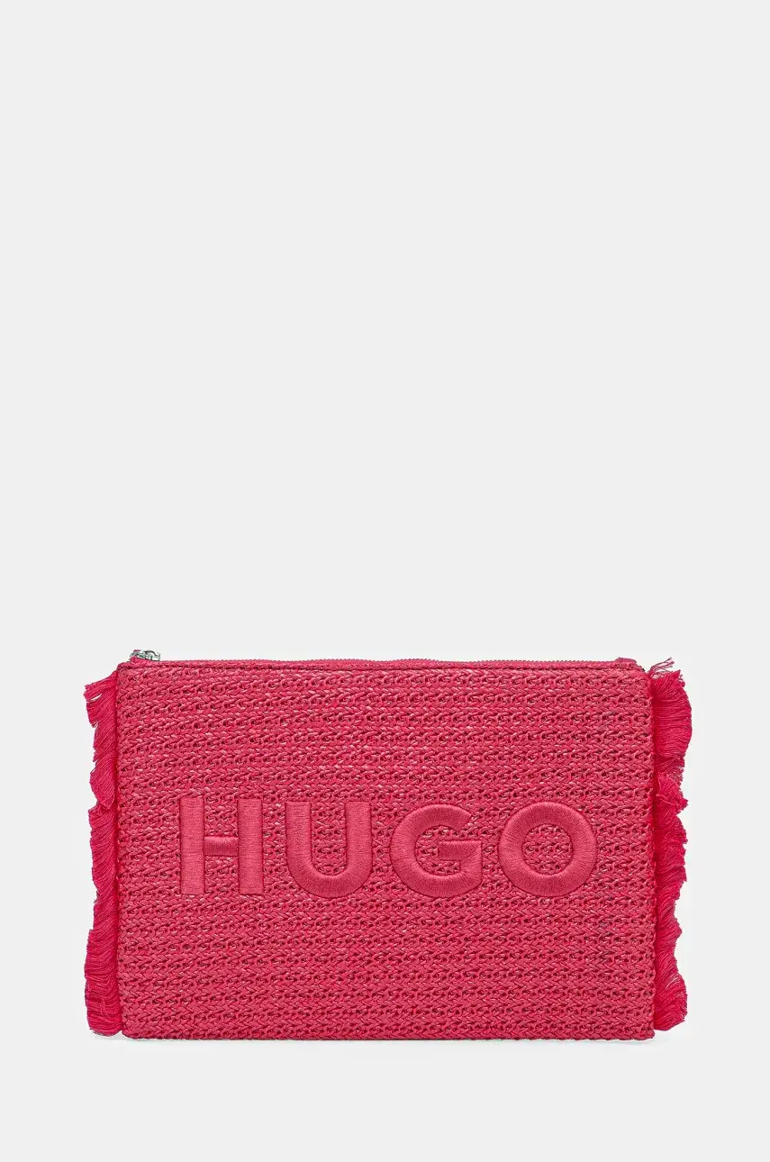 Listová kabelka HUGO ružová farba, 50541692