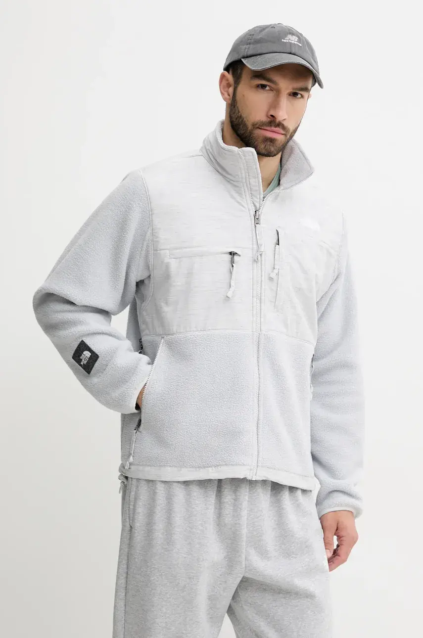 Bunda The North Face Regrind Denali šedá farba, prechodná, NF0A8B5ELE71