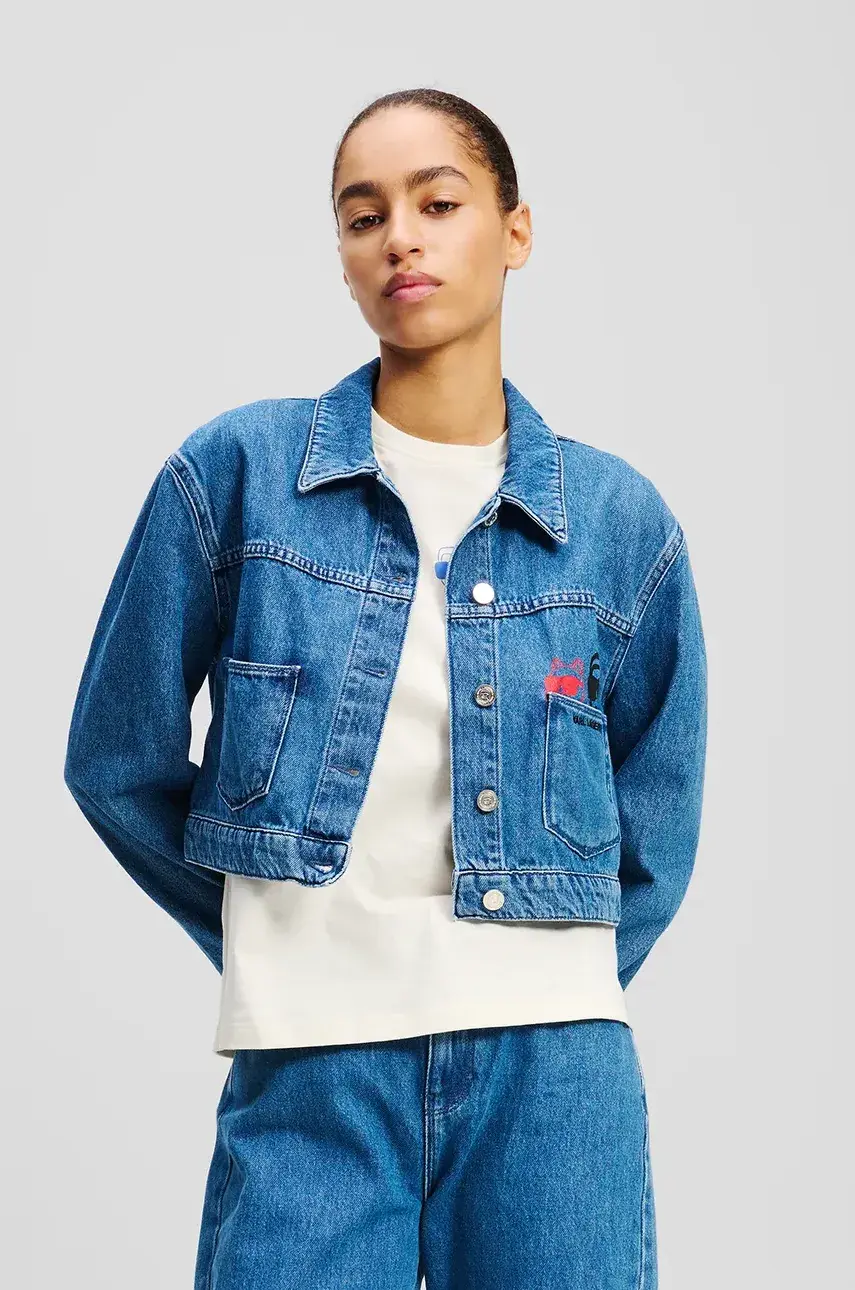 Rifľová bunda Karl Lagerfeld prechodná, A2W14041