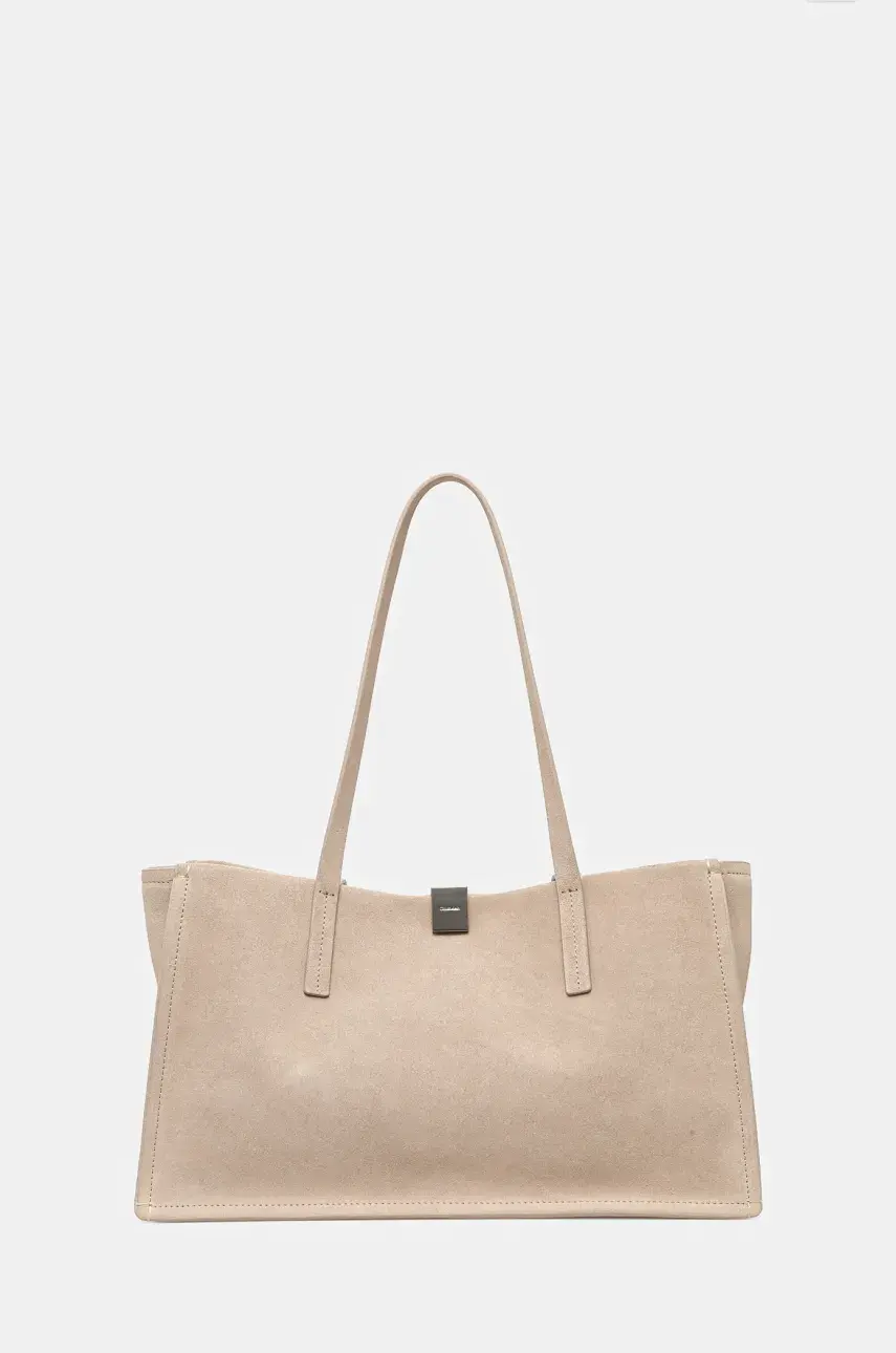 Kabelka Calvin Klein béžová farba, K60K612982