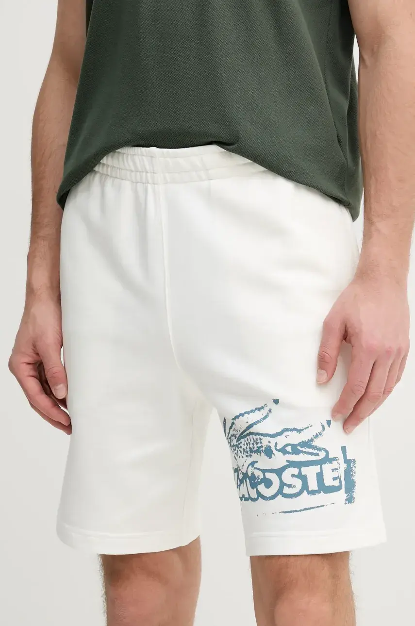 Šortky Lacoste pánske, biela farba, GH0286