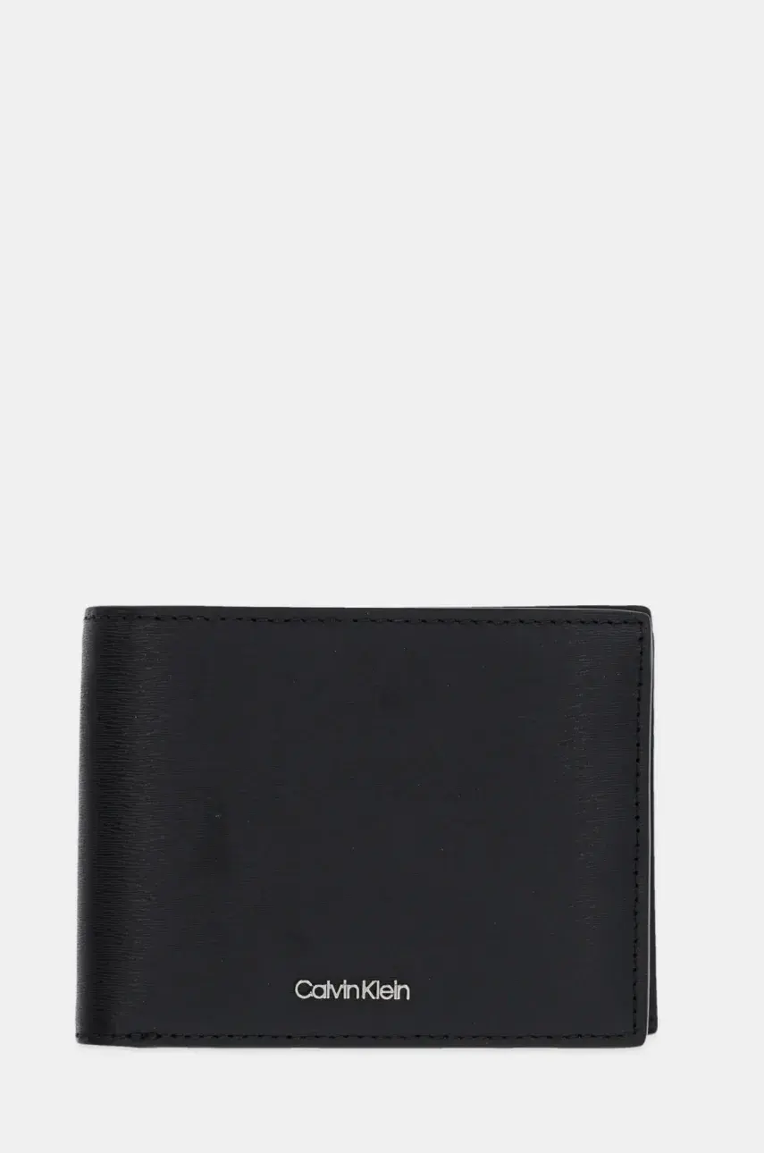 Peňaženka Calvin Klein pánska, čierna farba, K50K512863