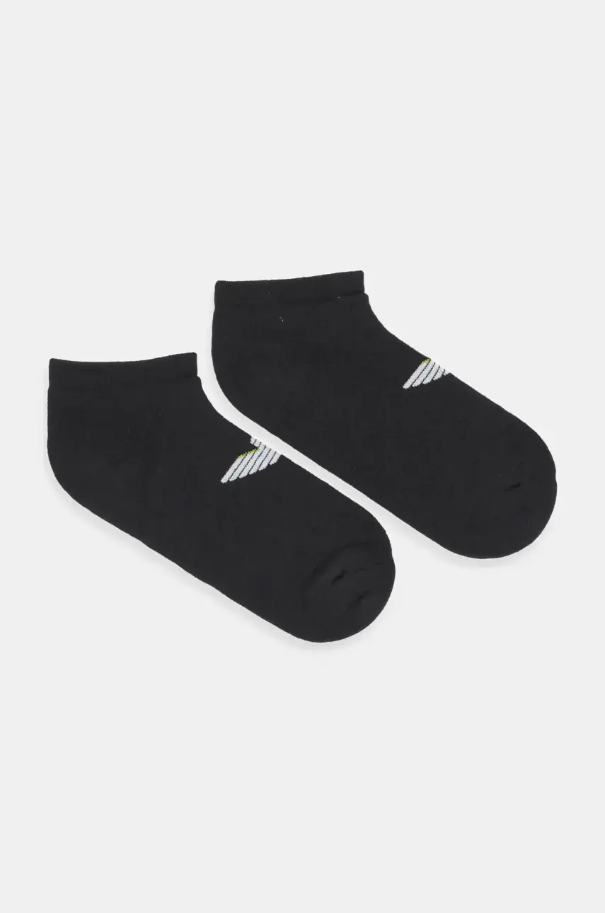 Ponožky Emporio Armani Underwear pánske, čierna farba, EM000538 AF12299