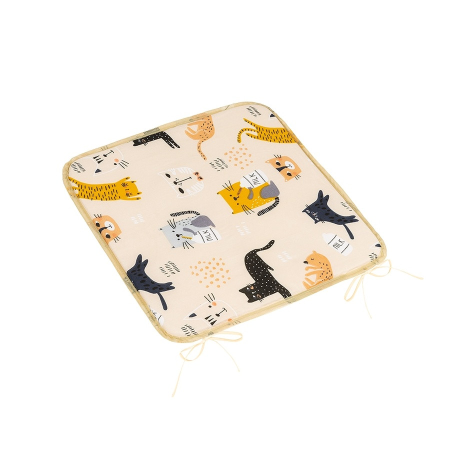 Bellatex Sedák Adela hladký Mačka žltá, 40 x 40 cm