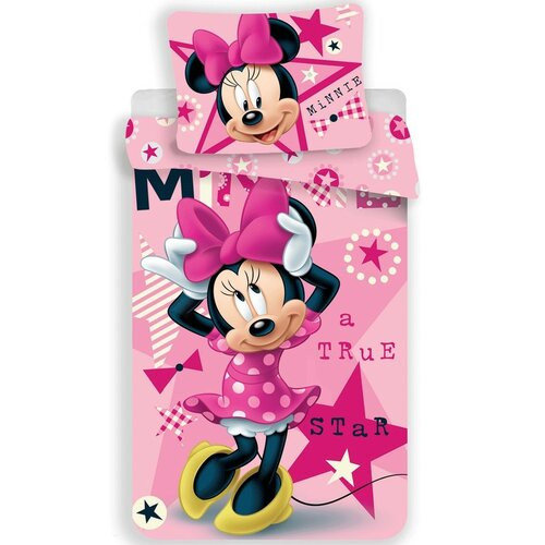 Jerry Fabrics Detské bavlnené obliečky Minnie true star, 140 x 200 cm, 70 x 90 cm