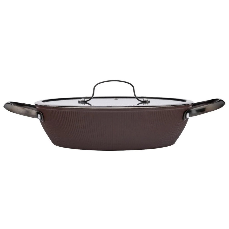 Valdinox Plytký kastról s pokrievkou Stripes 28 cm, 3,2 l