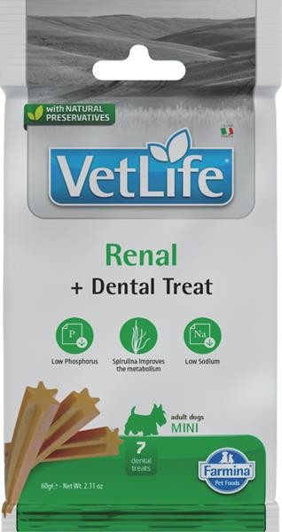 Farmina Vet Life Dog Renal Adult Mini maškrta pre psy 60g