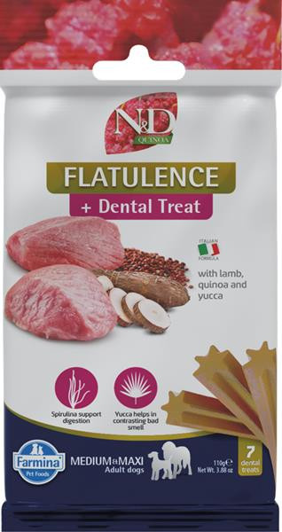Farmina Quinoa Dog Flatulence medium & maxi maškrta pre psy 110g