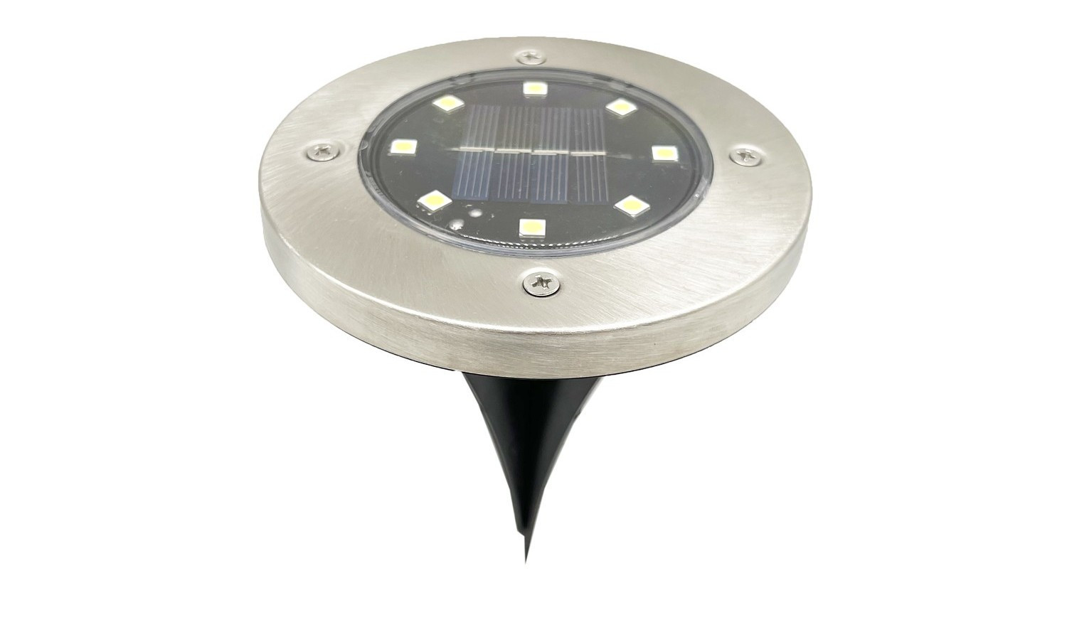 Sada 4 ks solárních LED lamp EASY stříbrná