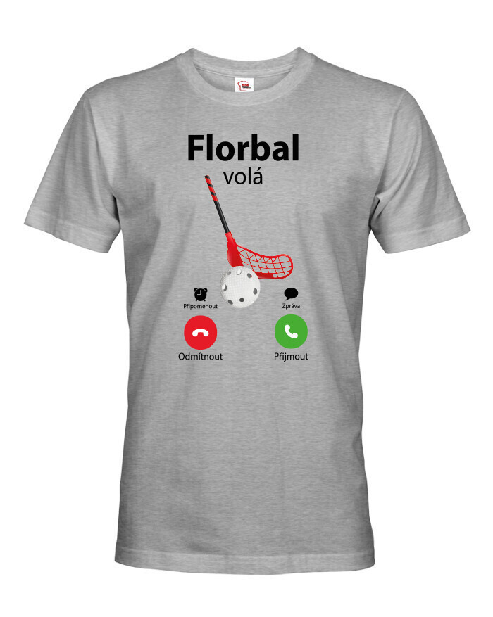 Pánske tričko pre florbalistov s potlačou florbal volá - darčeko pre florbalistov