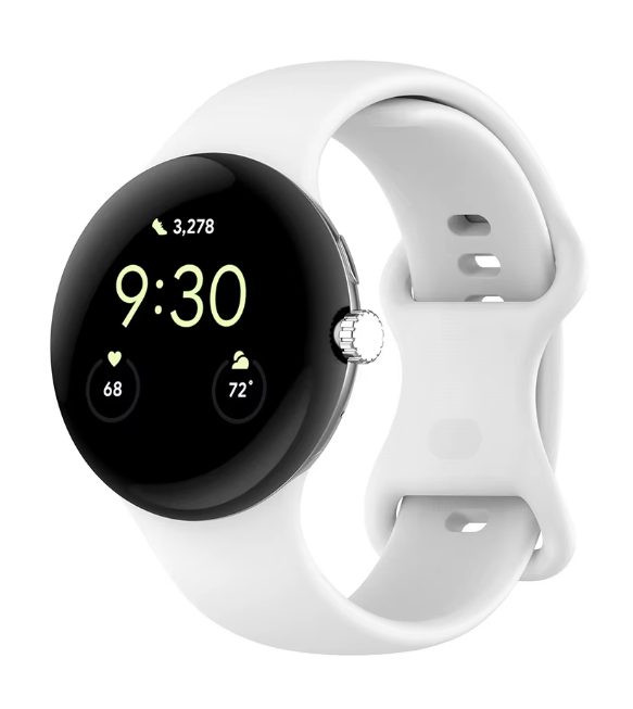 eses Silikónový remienok pre Google Pixel Watch 3, 45 mm, veľkosť S - Biely