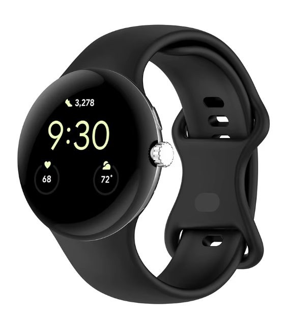 eses Silikónový remienok pre Google Pixel Watch 3, 45 mm, veľkosť S - Čierny