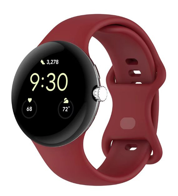 eses Silikónový remienok pre Google Pixel Watch 3, 45 mm, veľkosť S - Červený