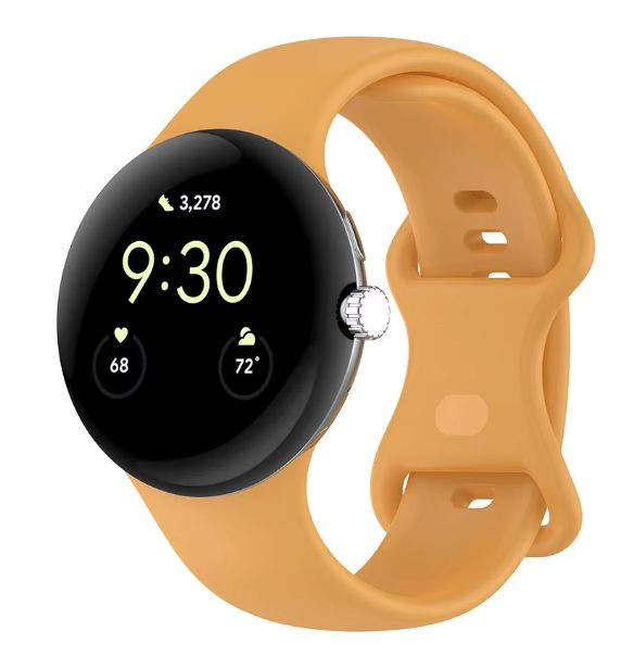 eses Silikónový remienok pre Google Pixel Watch 3, 45 mm, veľkosť S - Žltý