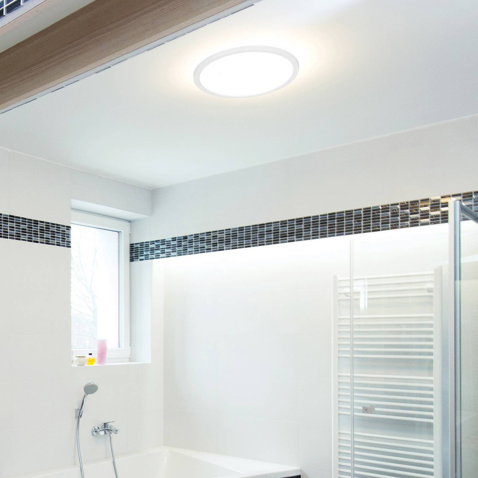Stropné svietidlo Sylvania LED SylRadiance, Ø 40 cm biela PMMA IP54
