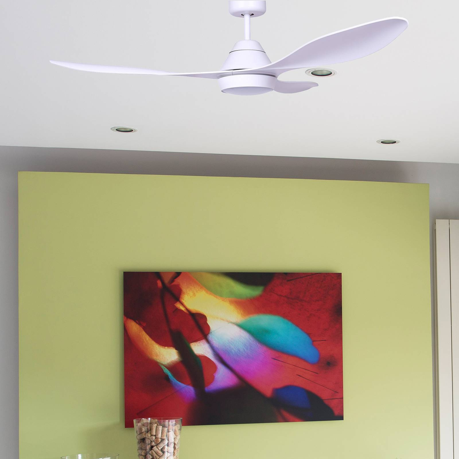 LED stropný ventilátor Polaris biela opcia WiFi