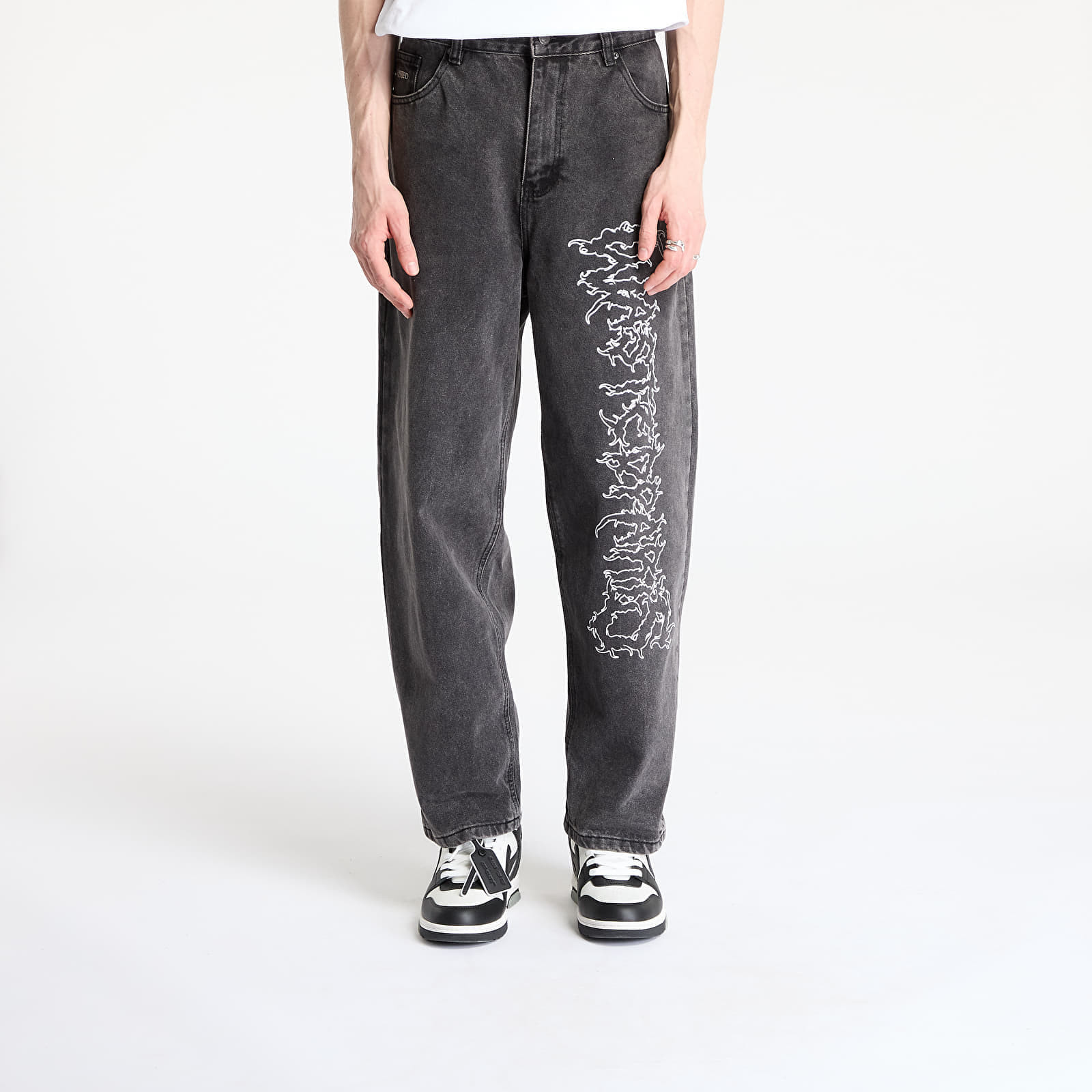 Džínsy Wasted Paris M Varg Casper Jeans Faded Black 32