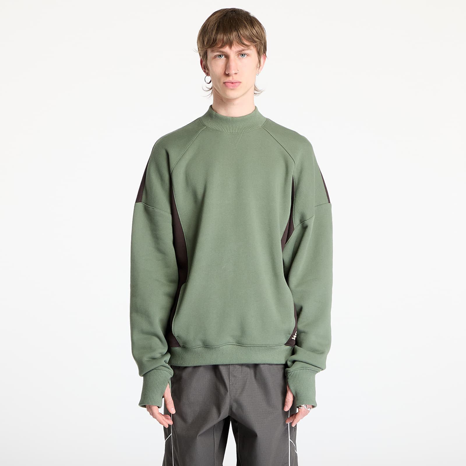 Mikina Reebok French Terry Crewneck UNISEX Breakaway Green/ Unearthed Brown M