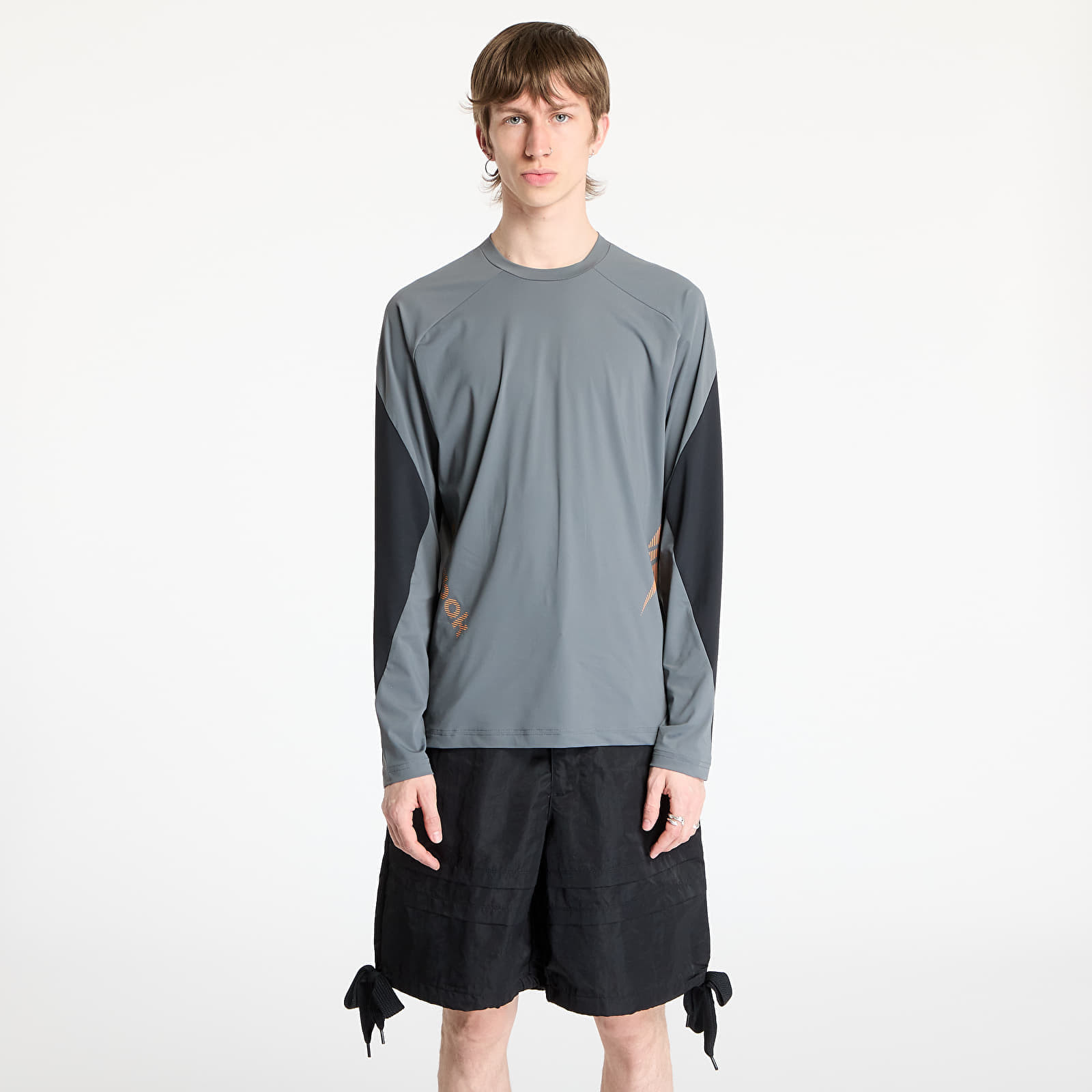 Tričko Reebok Longsleeve Run Tee UNISEX Grey 3/ Washed Black M