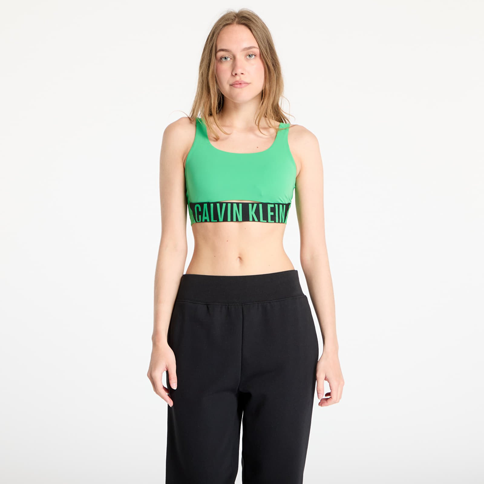 Calvin Klein Sport Intense Power Medium Mesh Bra Blossom Green XS