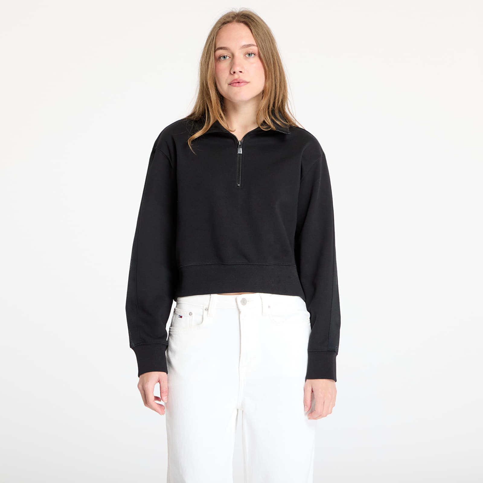 Mikina Calvin Klein Sport Pw - 1/4 Zip Sweatshirt Black M